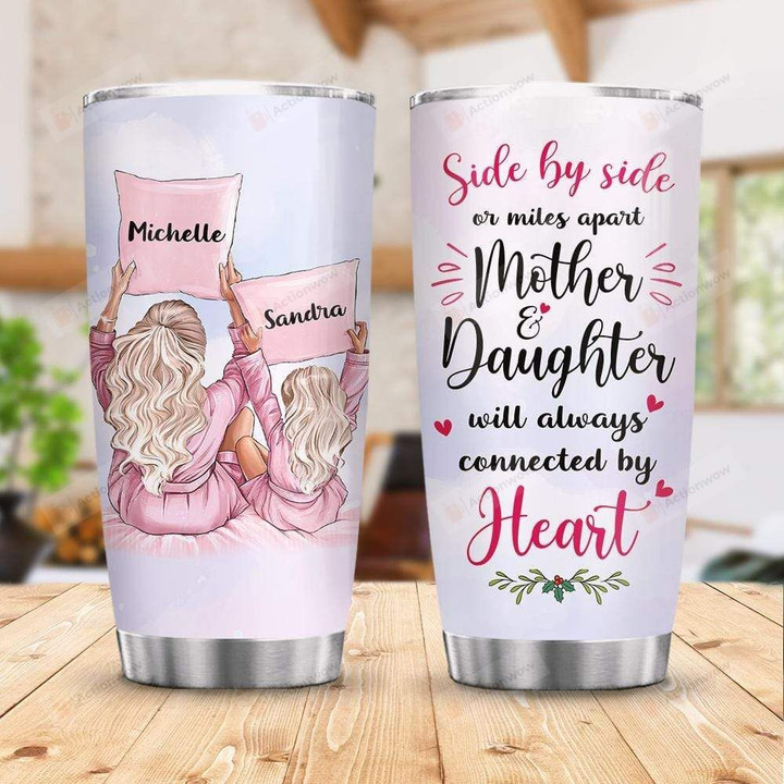 Personalized Custom Name Mother & Daughter Stainless Steel Tumbler, Tumbler Cups For Coffee Or Tea, Great Gifts For Thanksgiving Birthday Christmas