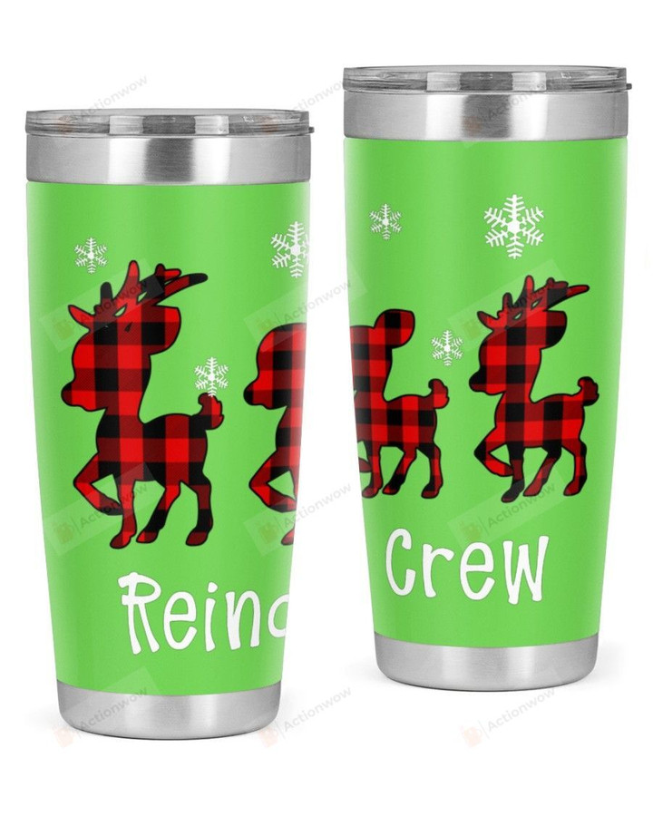 Reindeer Crew, Merry Christmas Stainless Steel Tumbler, Tumbler Cups For Coffee/Tea