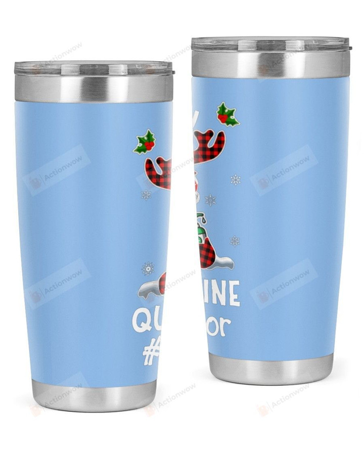 Counselor, Merry Quarantine Christmas Stainless Steel Tumbler, Tumbler Cups For Coffee/Tea