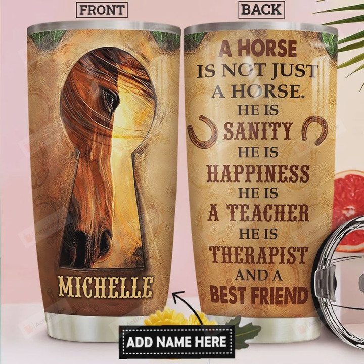 Horse Personalized Tumbler Cup A Horse Is Not Just A Horse He Is A Happiness Stainless Steel Insulated Tumbler 20 Oz Great Gifts For Birthday Christmas Thanksgiving Coffee/ Tea Tumbler With Lid
