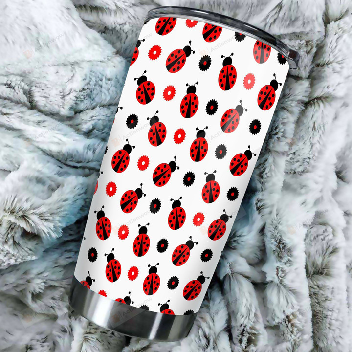 Ladybug Tumbler Stainless Steel Vacuum Insulated Double Wall Travel Tumbler With Lid, Tumbler Cups For Coffee/Tea, Perfect Gifts For Birthday Christmas Thanksgiving