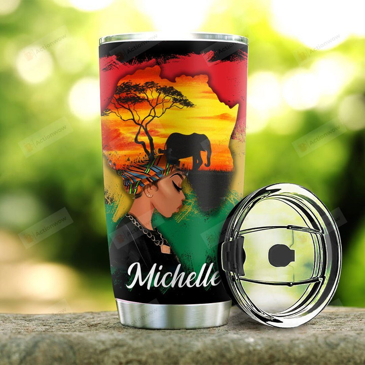 Personalized Black Girl Dream Like Martin Stainless Steel Tumbler, Tumbler Cups For Coffee/Tea, Great Customized Gifts For Birthday Christmas Thanksgiving