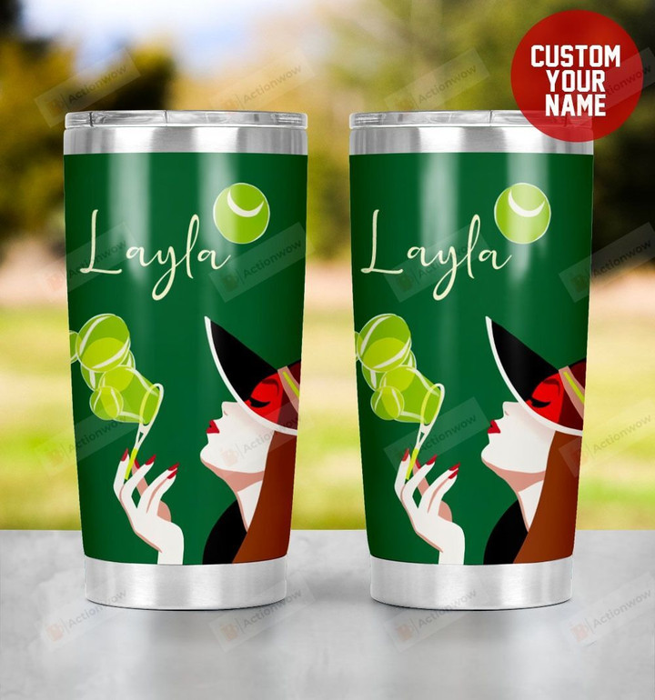 Personalized Tennis Bubbles In Tennis Balls Shaped Stainless Steel Tumbler, Tumbler Cups For Coffee/Tea, Great Customized Gifts For Birthday Christmas Thanksgiving