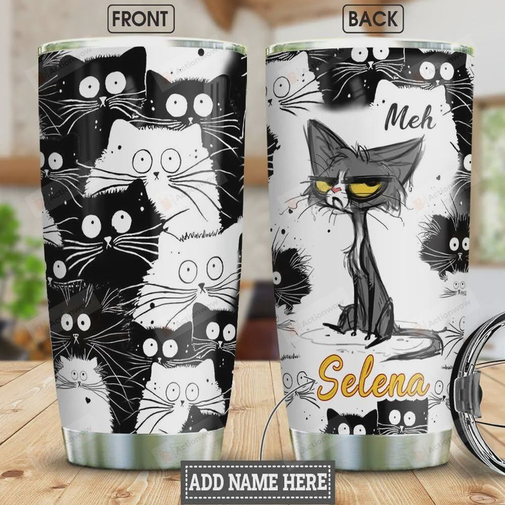 Personalized Lovely Cat Stainless Steel Vacuum Insulated Tumbler 20 Oz, Gifts For Birthday Christmas Thanksgiving, Perfect Gifts For Cat Lovers, Coffee/ Tea Tumbler