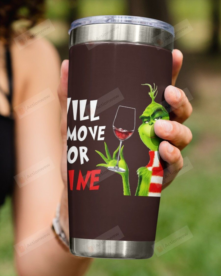 Will Remove For Wine, Grinch And Wine Stainless Steel Tumbler Cup For Coffee/Tea