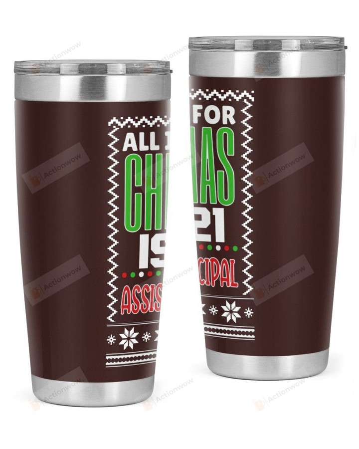 Assistant Principal - Christmas Stainless Steel Tumbler, Tumbler Cups For Coffee/Tea