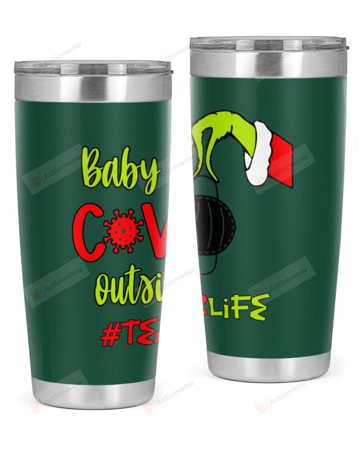 Teacher, Baby Covid Outside Stainless Steel Tumbler, Tumbler Cups For Coffee/Tea