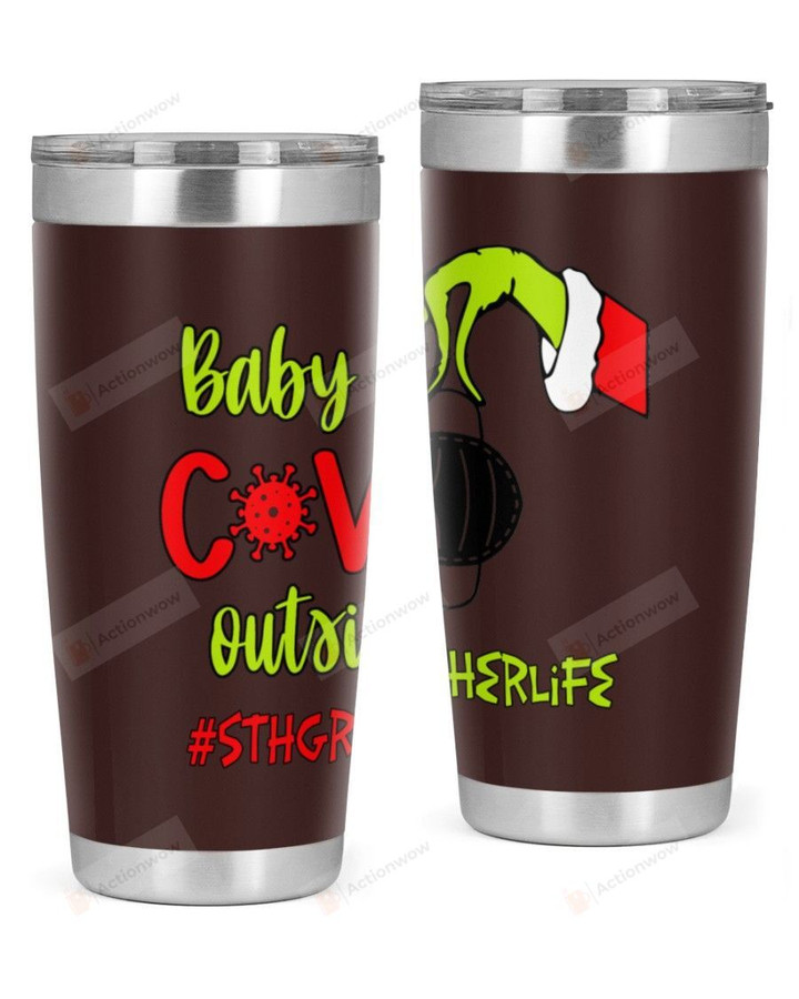 5th Grade Teacher, Baby Covid Outside Stainless Steel Tumbler, Tumbler Cups For Coffee/Tea