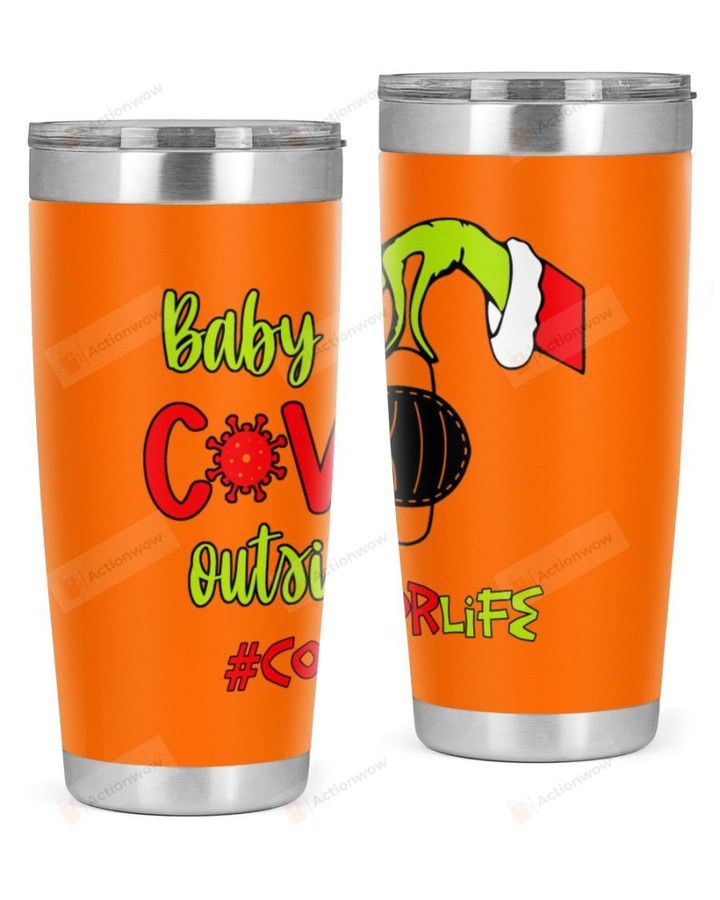 Counselor, Baby Covid Outside Stainless Steel Tumbler, Tumbler Cups For Coffee/Tea