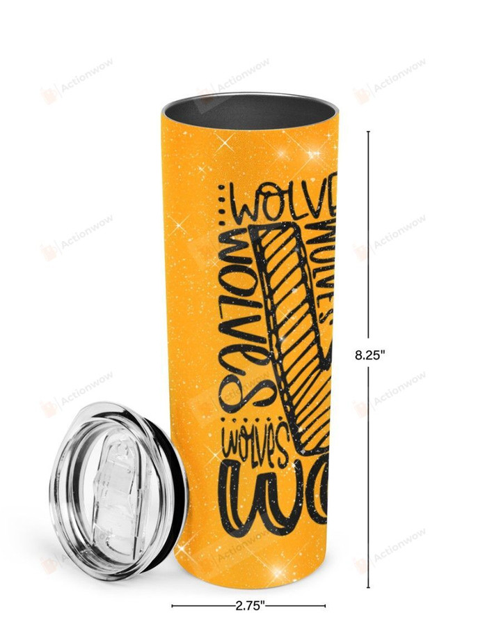 Wolves Stainless Steel Tumbler, Tumbler Cups For Coffee/Tea