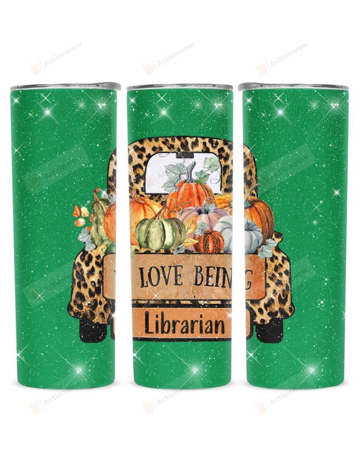 I Love Being Librarian Cute Car Stainless Steel Tumbler, Tumbler Cups For Coffee/Tea