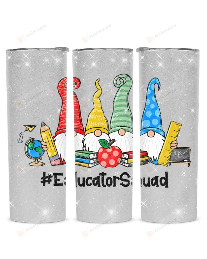 Gnomes Educator Squad Stainless Steel Tumbler, Tumbler Cups For Coffee/Tea