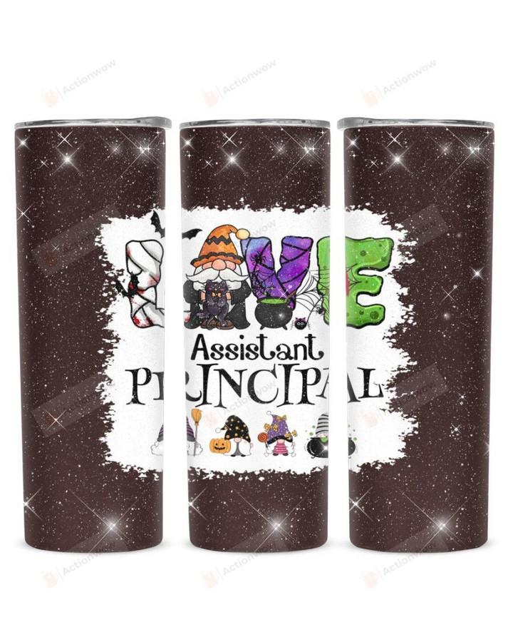 Gnomes Love Being Called Assistant Principal Stainless Steel Tumbler, Tumbler Cups For Coffee/Tea