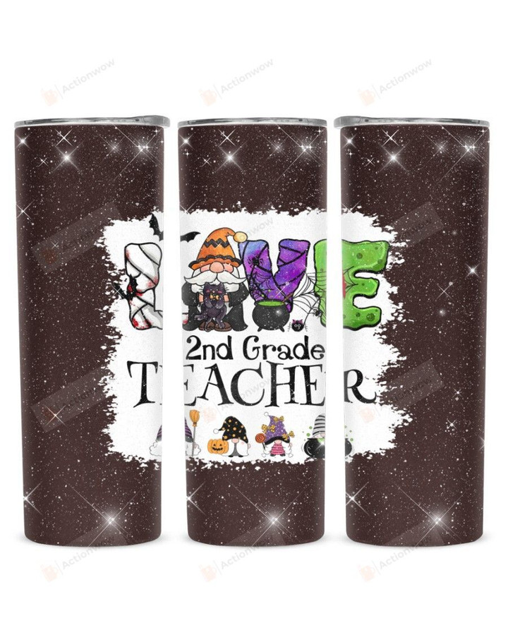 Love Being Called 2nd Grade Teacher Gnomes Stainless Steel Tumbler, Tumbler Cups For Coffee/Tea