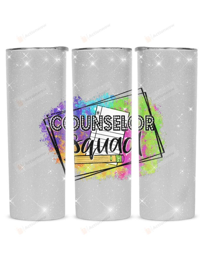 Counselor Squad Stainless Steel Tumbler, Tumbler Cups For Coffee/Tea
