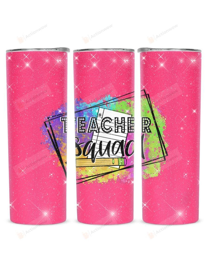 Teacher Squad Stainless Steel Tumbler, Tumbler Cups For Coffee/Tea