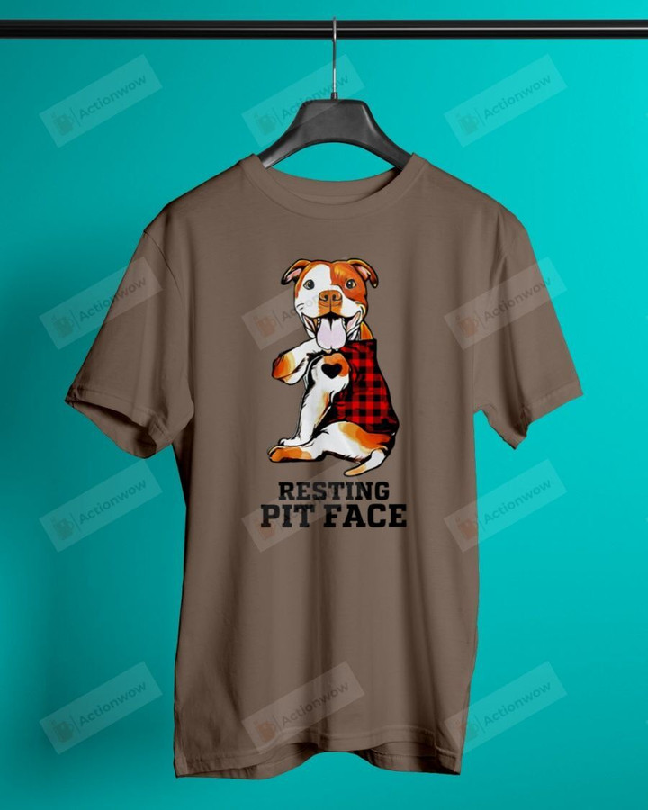 Resting Pit Face Pit Bull Short-Sleeves Tshirt, Pullover Hoodie, Great Gift For Thanksgiving Birthday Christmas
