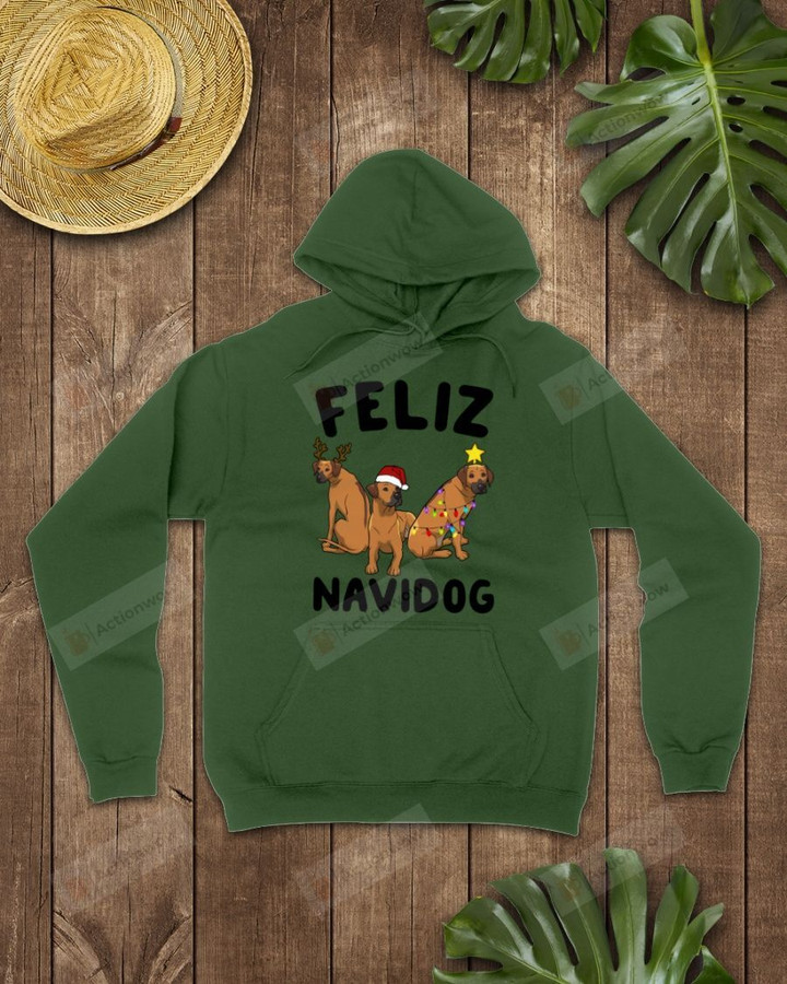 Feliz Navidog Short-Sleeves Tshirt, Pullover Hoodie, Great Gift For Thanksgiving Birthday Christmas