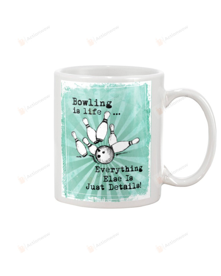 Bowling Life Mug Gifts For Sport Lover , Birthday, Thanksgiving Anniversary Ceramic Coffee 11-15 Oz