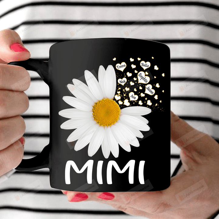 Mimi - Flower , Fading Daisy Mugs Ceramic Mug 11 Oz 15 Oz Coffee Mug