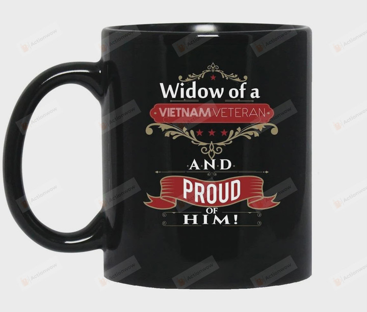 Memorial Mugs For Wife From Husband In Heaven, Proud Vietnam Veteran Wife, Widow Of A Vietnam Veteran Mug, Valentines Day Anniversary Birthday Mothers Day Gifts For Mom Mother, Ceramic Coffee Mugs