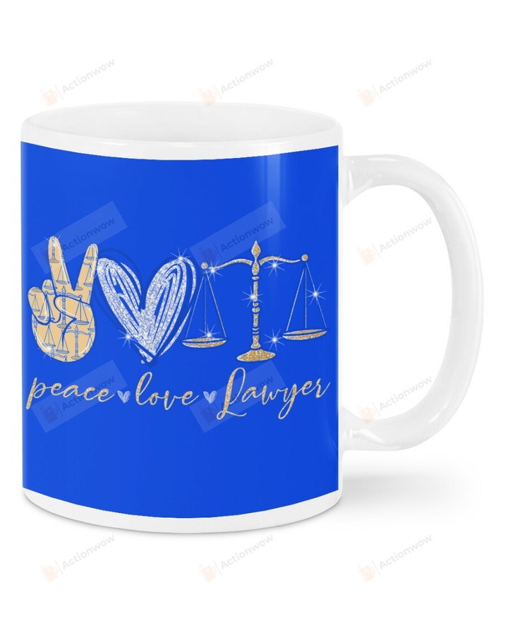 Peace Love Lawyer Ceramic Mug Great Customized Gifts For Birthday Christmas Anniversary 11 Oz 15 Oz Coffee Mug