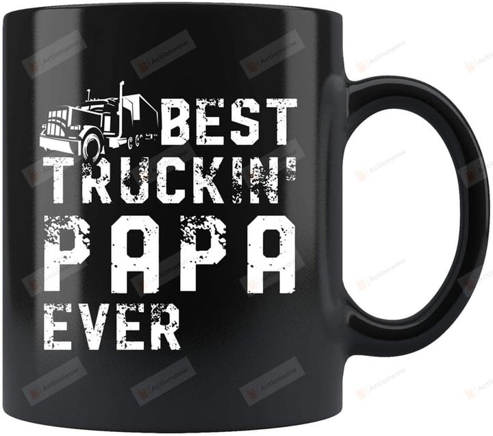 Be-St Truckin' Papa Ever, Trucker Gifts, Trucker Mug, Trucker Coffee Mug, Trucking Papa Mug, Trucking Gifts, Trucking Mug, Truck Driver Gifts Idea, Truck Driver Mug