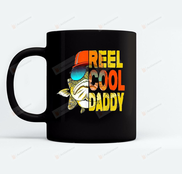 Reel Cool Daddy Mug From Son Daughter Gifts For Dad Cool Fishing Theme Fishing Lovers Ceramic Mug Great Customized Gifts For Birthday Christmas Thanksgiving Father's Day 11 Oz 15 Oz Coffee Mug