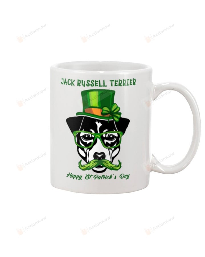 Jack Russell Terrier Leprechaun Mug Happy Patrick's Day , Gifts For Birthday, Anniversary Ceramic Coffee 11-15 Oz