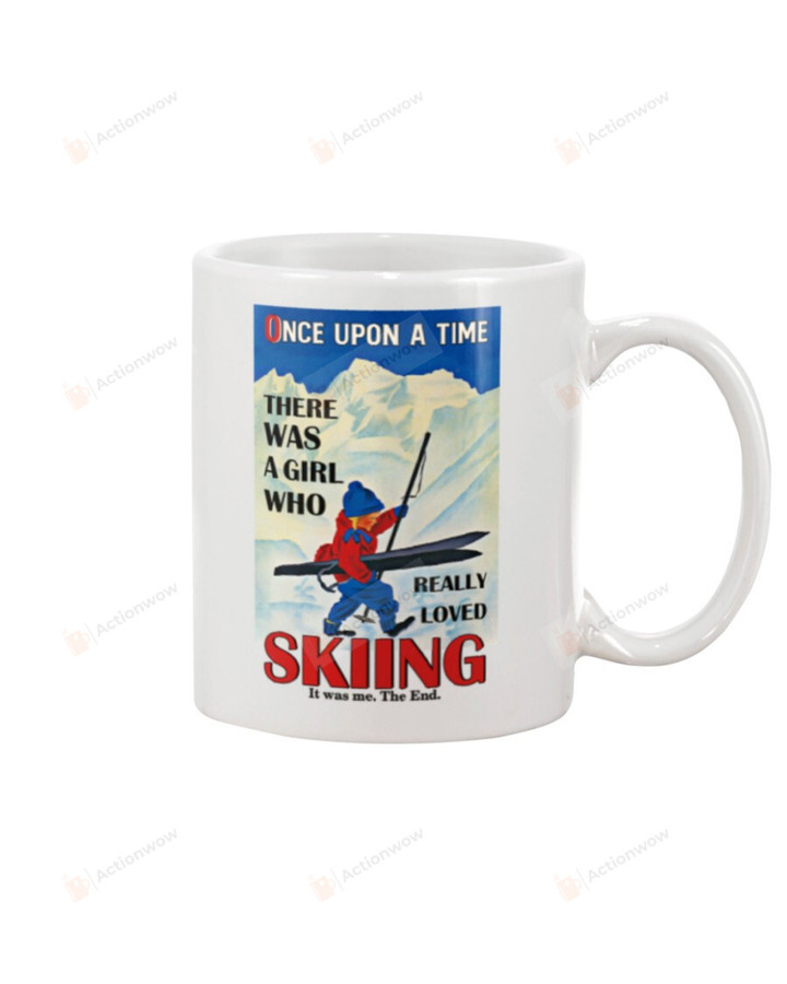 Just A Girl Who Loves Skiing Ceramic Mug Great Customized Gifts For Birthday Christmas Thanksgiving Anniversary 11 Oz 15 Oz Coffee Mug