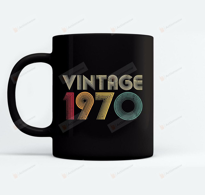 Personalized 50th Birthday Gifts Vintage 1970 Classic Men Women Mom Dad Funny Gifts Ceramic Mug Perfect Customized Gifts For Birthday Christmas Thanksgiving 11 Oz 15 Oz Coffee Mug