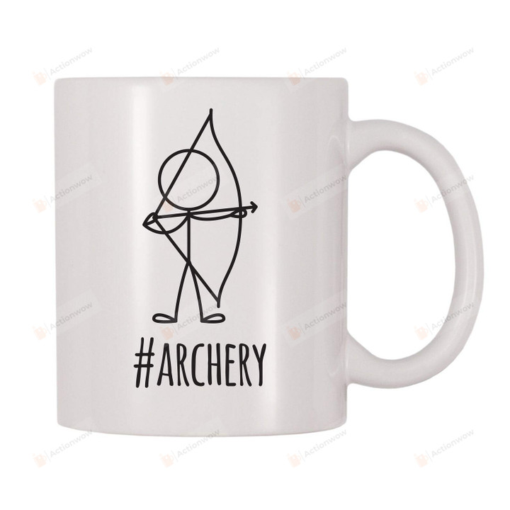 Hashtag Archery Mug Bow And Arrow Shooting Hunting Archery Themed Cup Gifts For Archers Archery Enthusiasts Lovers Fans