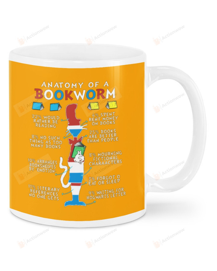 Anatomy Of A bookworm, Spent Rent Money On Books Mugs Ceramic Mug 11 Oz 15 Oz Coffee Mug