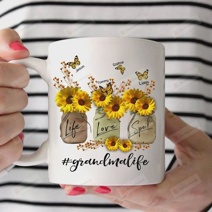 Personalized Live Love Spoil - Grandma Life Mugs Ceramic Mug 11 Oz 15 Oz Coffee Mug