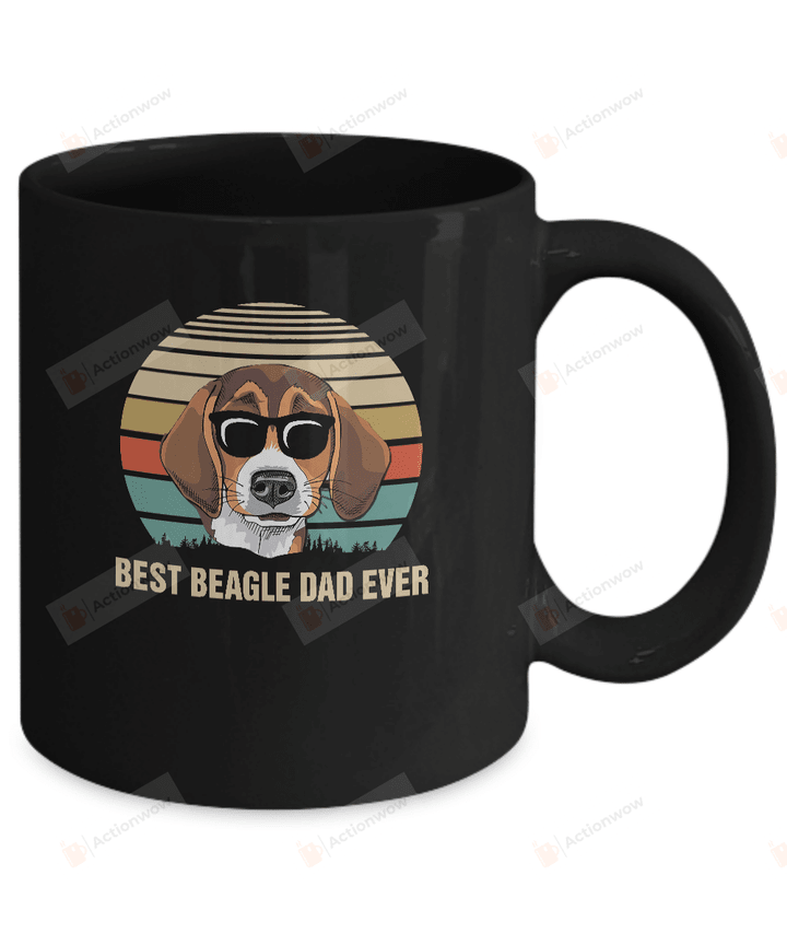 Vintage Beagle Dad Gifts Best Beagle Dad Ever Mug Gifts For Dog Mom, Dog Dad , Dog Lover, Birthday, Anniversary Ceramic Coffee Mug 11-15 Oz