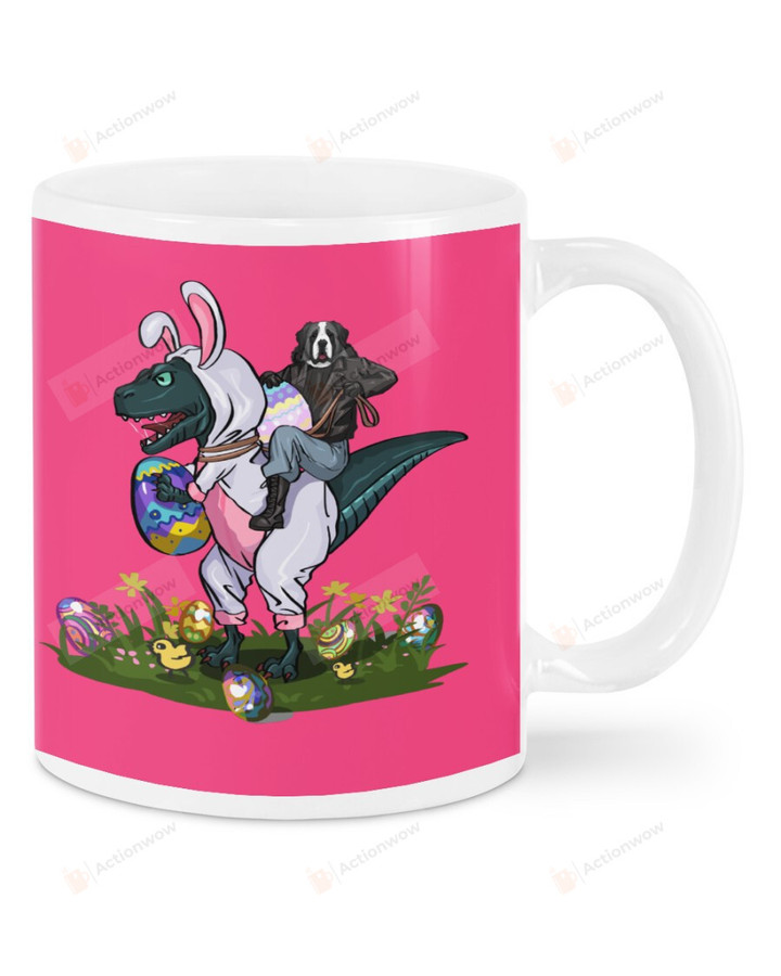 Dog Ride Dinosaur Easter Mugs Ceramic Mug 11 Oz 15 Oz Coffee Mug