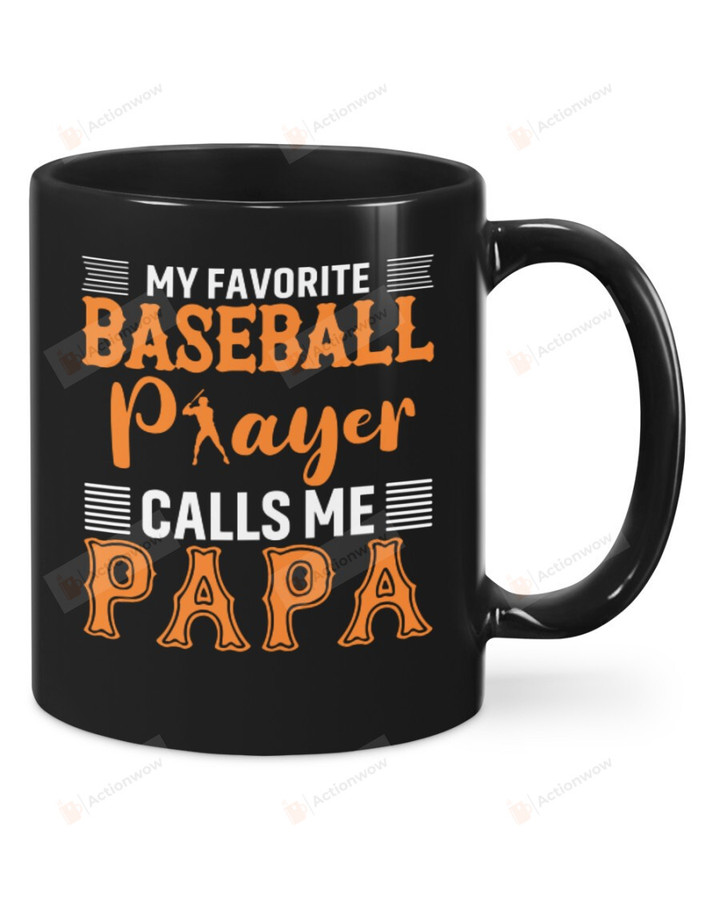 My Favorite Baseball Prayer Calls Me Papa  Black Mugs Ceramic Mug Best Gifts For Baseball Dad Baseball Lovers Sport Lovers Father's Day 11 Oz 15 Oz Coffee Mug