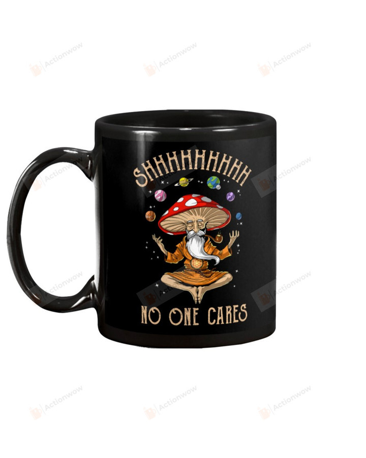 Retro Mushroom Shhh No One Cares, Mugs Ceramic Mug 11 Oz 15 Oz Coffee Mug