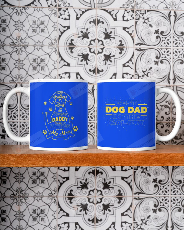 Best Dog Dad In The Galaxy Ceramic Mug Great Customized Gifts For Birthday Christmas Thanksgiving 11 Oz 15 Oz Coffee Mug