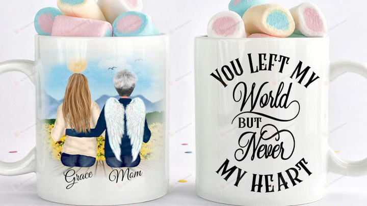 Personalized Angel Wings Gifts, Personalized Memorial Mug, Forever In My Heart, Friends Memorial Gifts, Mother Memorial Gifts, Coffee Mug For Mom, Cup For Mother's Day, Birthday