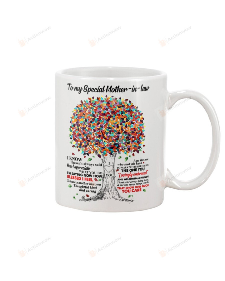 Personalized To My Special Mother-in-law Mug I'm Saying Now How Blessed I Feel Best Gifts For Mother-in-law Christmas Birthday Thanksgiving Mother's day Woman's Day Coffee Mug