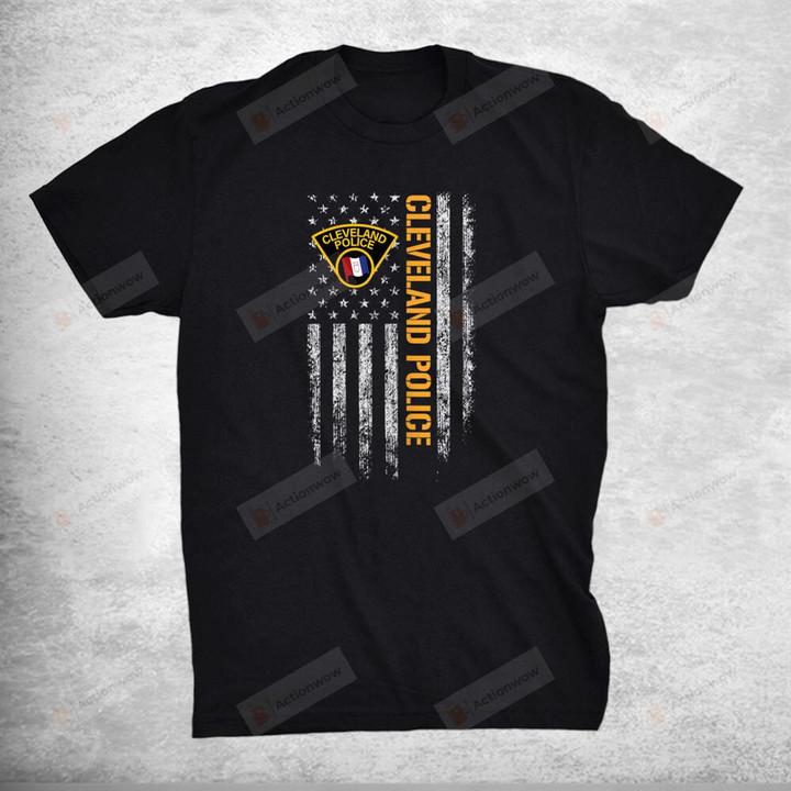 Cleveland Police Department American Flag T-Shirt