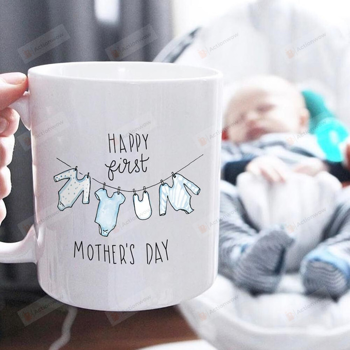 Funny Gift For Mom Happy First Mother's Day Mug Gifts For Mom, Her, Mother's Day ,Birthday, Anniversary Ceramic Changing Color Mug 11-15 Oz