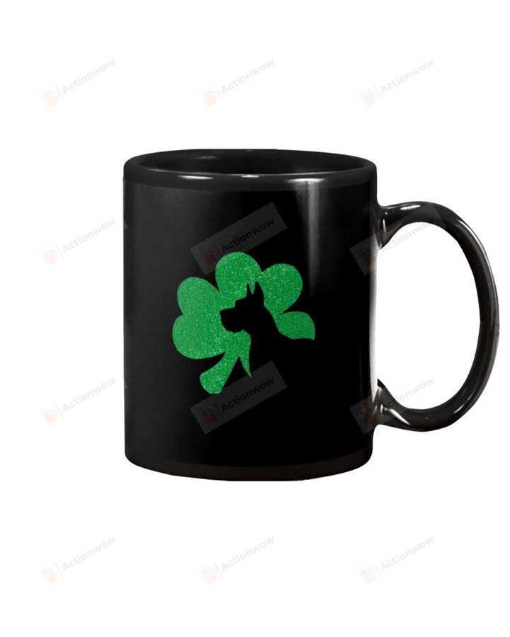 Great Dane Puppy Shamrock Mug Happy Patrick's Day , Gifts For Birthday, Mother's Day, Father's Day Ceramic Coffee 11-15 Oz