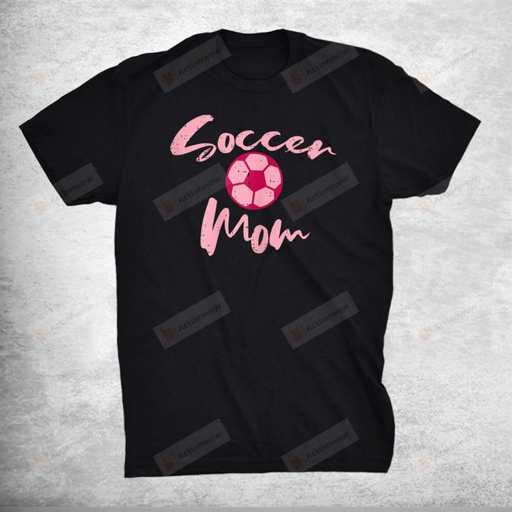 Pink Soccer Mom Football Family Matching Mommy Mama T-Shirt