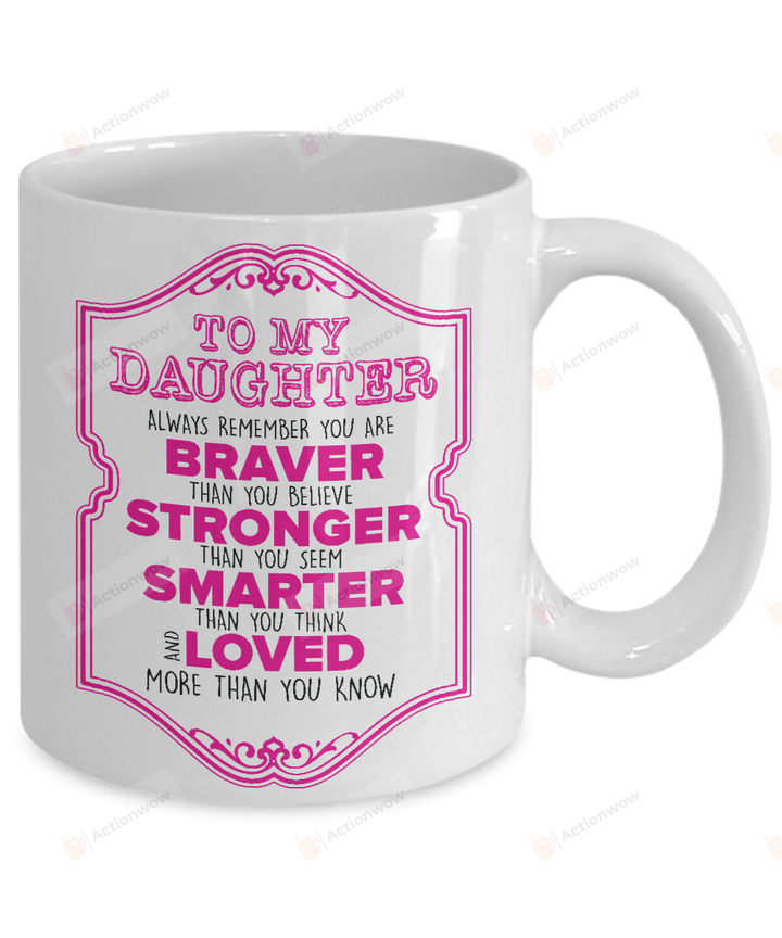 Personalized To My Daughter Mug Gift From Parents Best Gifts For Christmas, New Year, Wedding, Birthday, Thanksgiving, Aniversary, Graduation