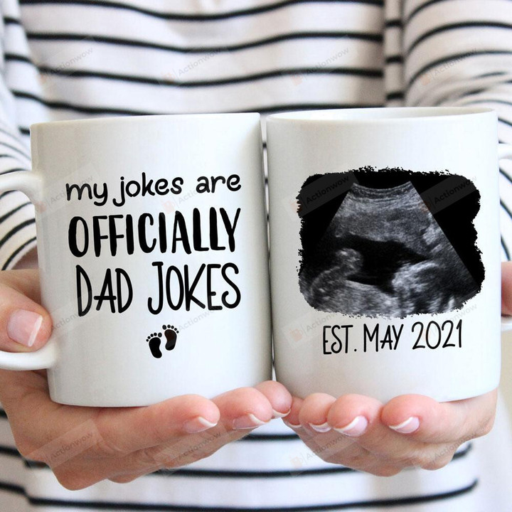 Personalized Family My Jokes Are Officially Dad Jokes Gift For Dad Ceramic Mug Great Customized Gifts For Birthday Christmas Thanksgiving Father's Day 11 Oz 15 Oz Coffee Mug