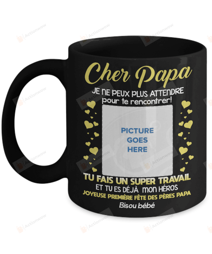 Personalized Cher Papa Mug, Happy Valentine's Day Gifts For Couple Lover ,Birthday, Thanksgiving Anniversary Customized Ceramic Coffee 11-15 Oz