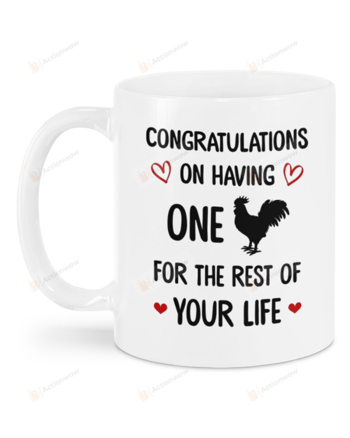 Congratulation Cock Your Life 2 Mug, Happy Valentine's Day Gifts For Couple Lover ,Birthday, Thanksgiving Anniversary Ceramic Coffee 11-15 Oz