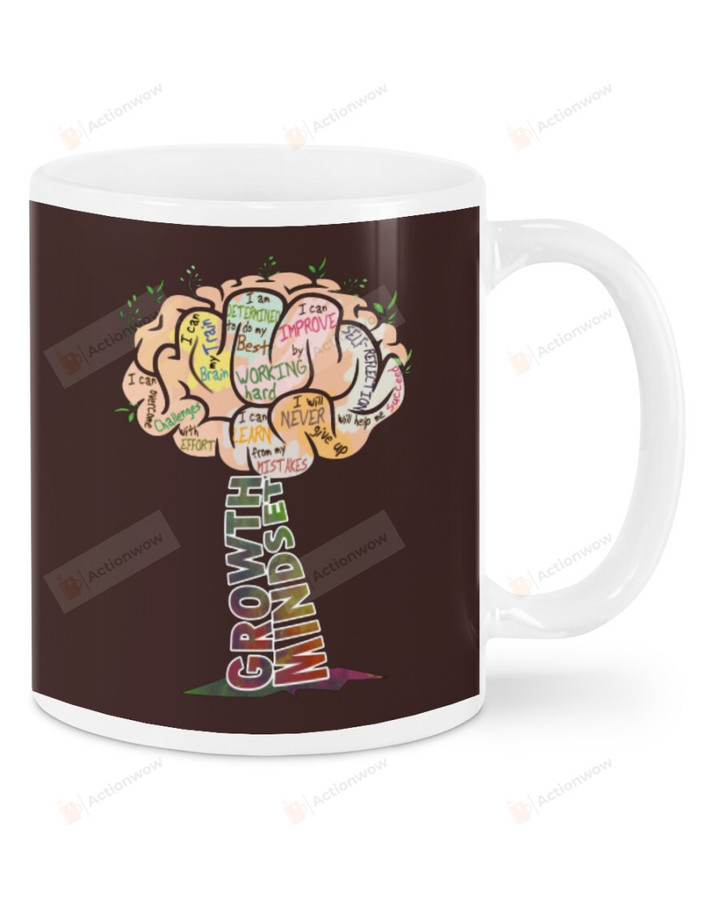 Growth Mindset, Brain Art I Can Improve, I Want To Train Mugs Ceramic Mug 11 Oz 15 Oz Coffee Mug